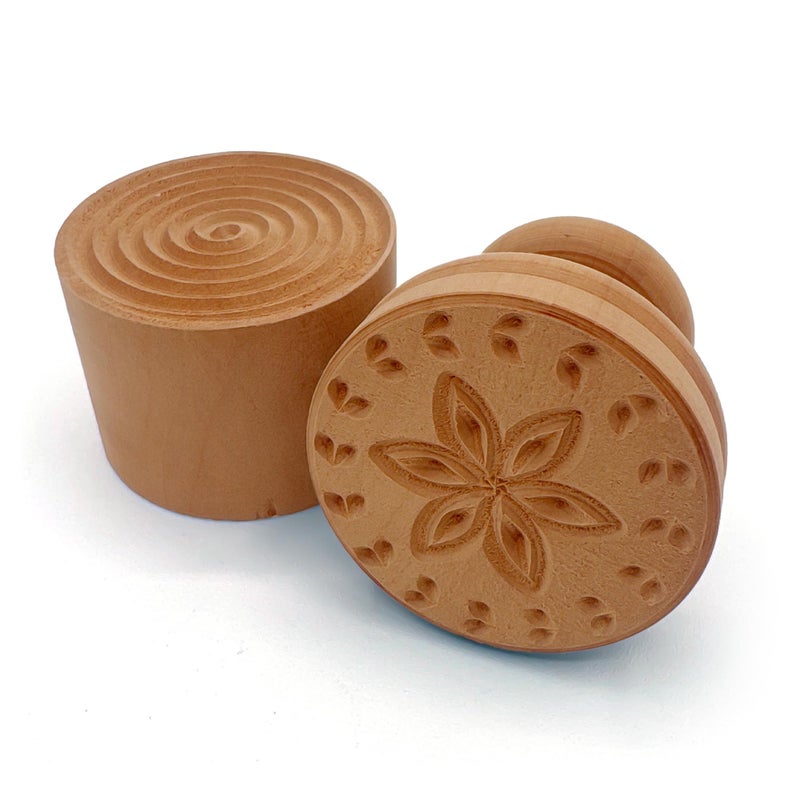 Fante's Fanteâ€™s Corzetti Stamp, Fiore Della Vita Design, Pearwood, For Decorative Pasta Rounds And Springerle Dough - Image 2